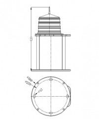 Red 15km Medium Intensity Solar Aviation Obstruction Light